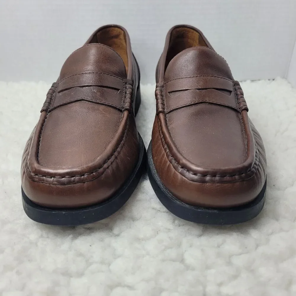Clarks Active Air Men's Size 9.5 Penny Loafer Leather Brown Burgundy Shoes